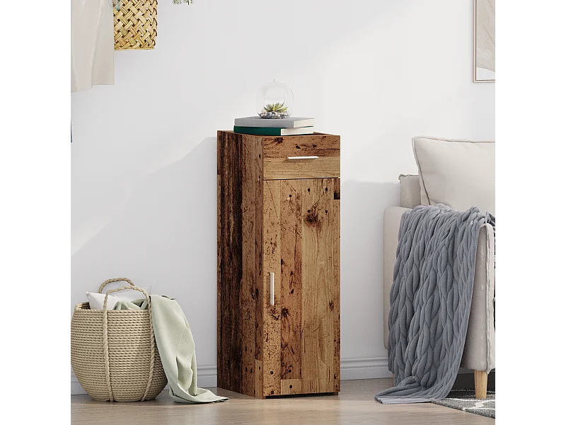 Buffet | Bahut | Meuble de rangement en vieux bois 30x42,5x93 cm en bois d'ingénierie