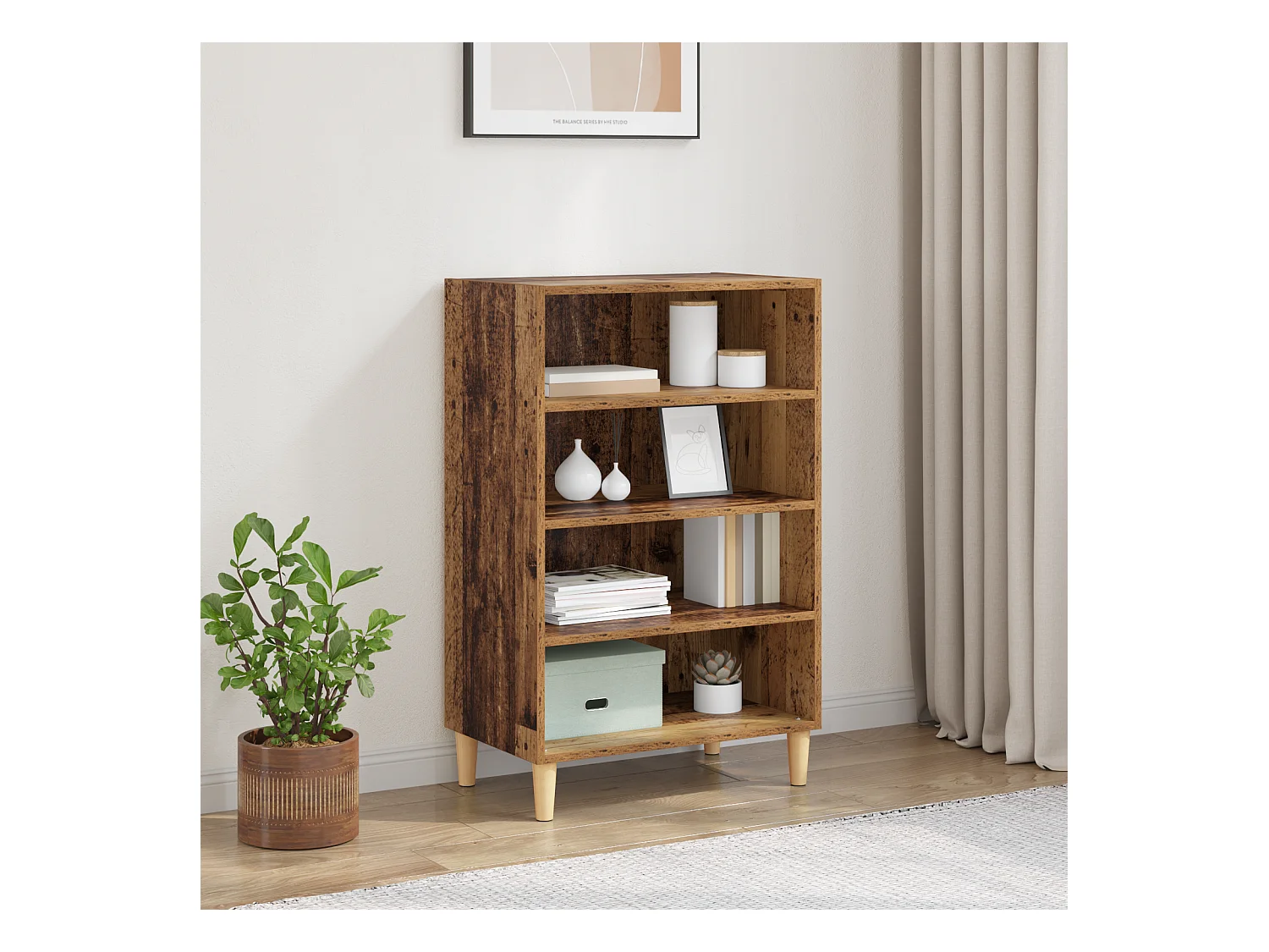 Buffet | Bahut | Meuble de rangement Bois ancien 57 x 35 x 90 cm Bois d'ingénierie