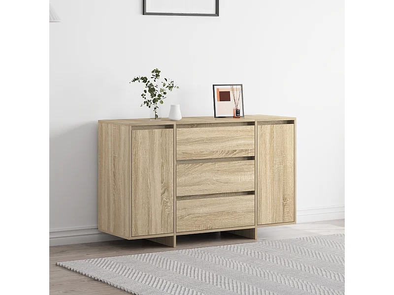 Buffet | Bahut | Meuble de rangement en chêne Sonoma 120x41x75 cm en bois d'ingénierie
