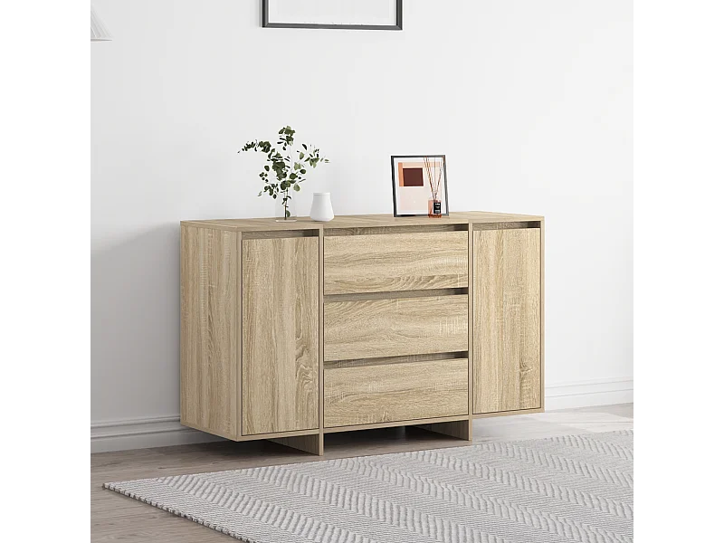 Buffet | Bahut | Meuble de rangement en chêne Sonoma 120x41x75 cm en bois d'ingénierie