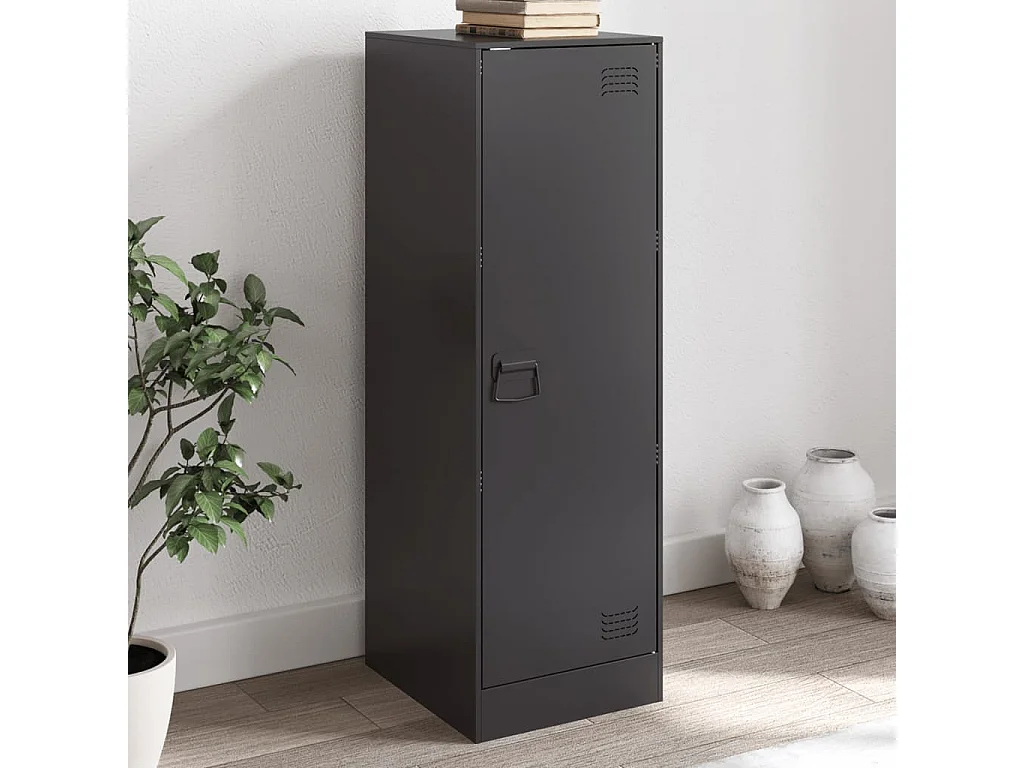 Credenza | Buffet | Armadio Nera 34,5x39x107 cm in Acciaio