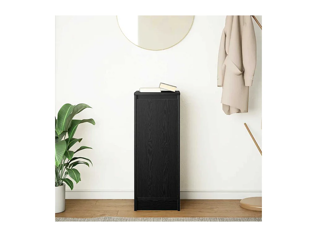 Buffet | Bahut | Meuble de rangement chêne noir 29,5x34x76 cm bois d'ingénierie