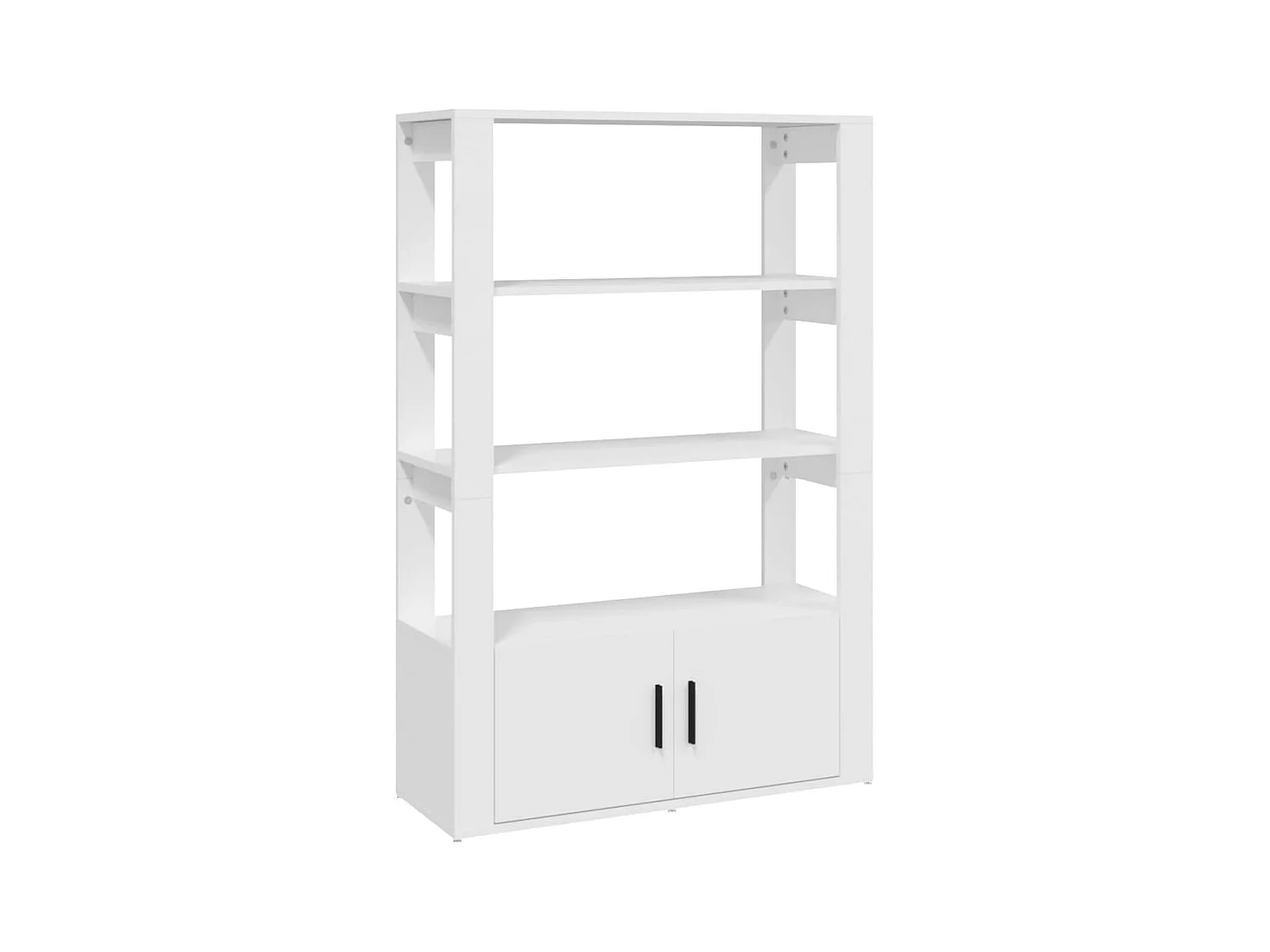 Credenza | Buffet | Armadio Bianca 80x30x119,5 cm in Legno Multistrato