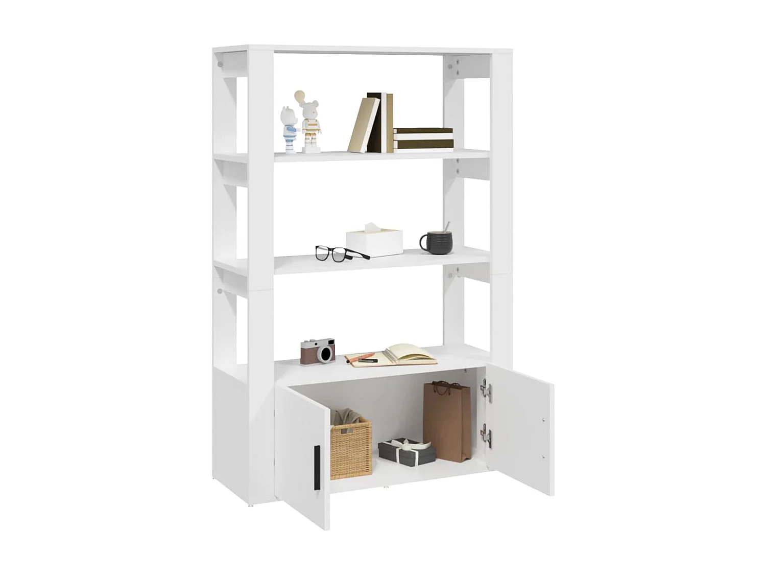 Buffet | Bahut | Meuble de rangement Blanc 80x30x119,5 cm Bois d'ingénierie