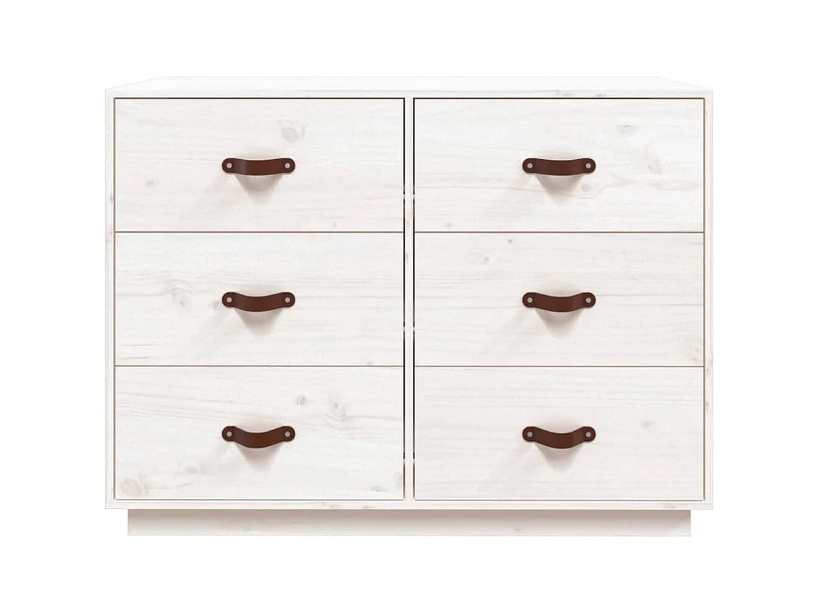 Buffet | Bahut | Meuble de rangement Blanc 100x40x75 cm Bois massif de pin