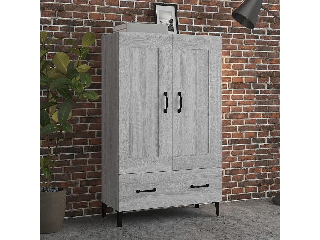 Credenza | Buffet | Armadio Grigio Sonoma 70x31x115 cm in Legno Multistrato