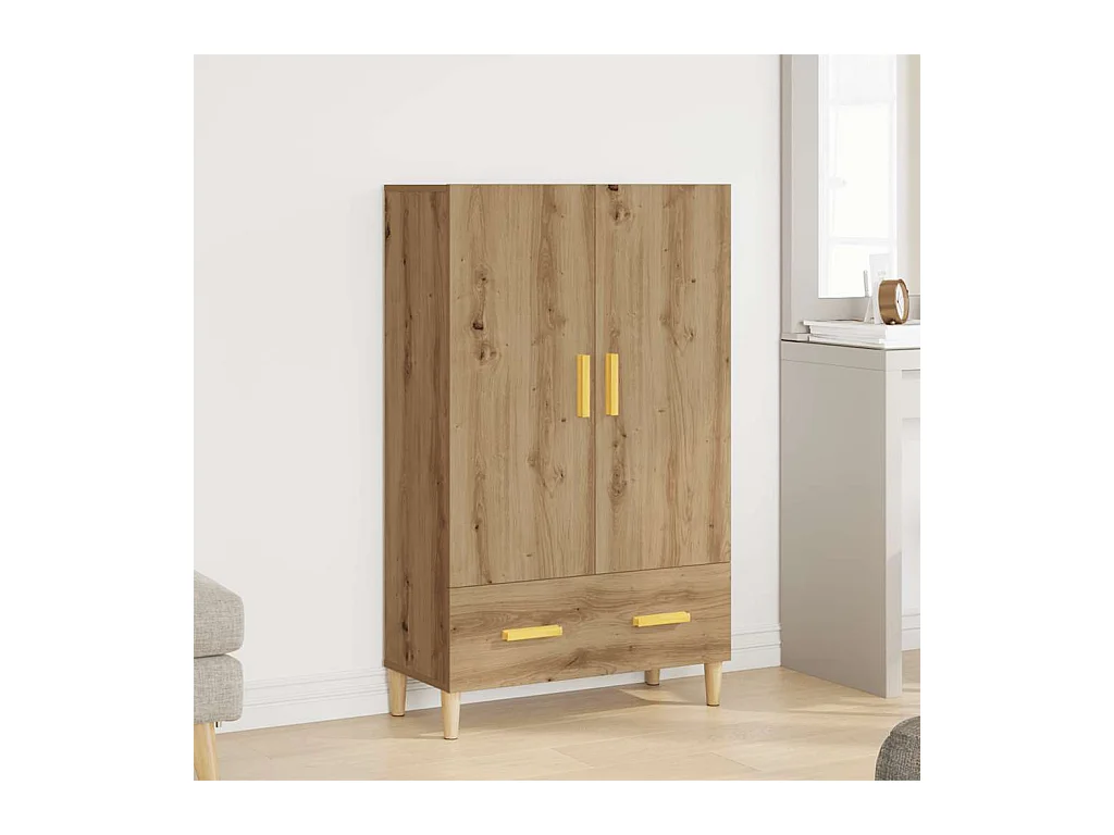 Credenza | Buffet | Armadio Rovere Artigianale 70x31x115 cm in Legno Multistrato