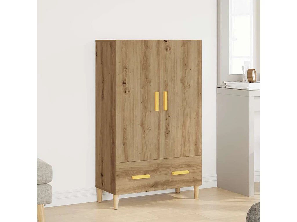 Credenza | Buffet | Armadio Rovere Artigianale 70x31x115 cm in Legno Multistrato