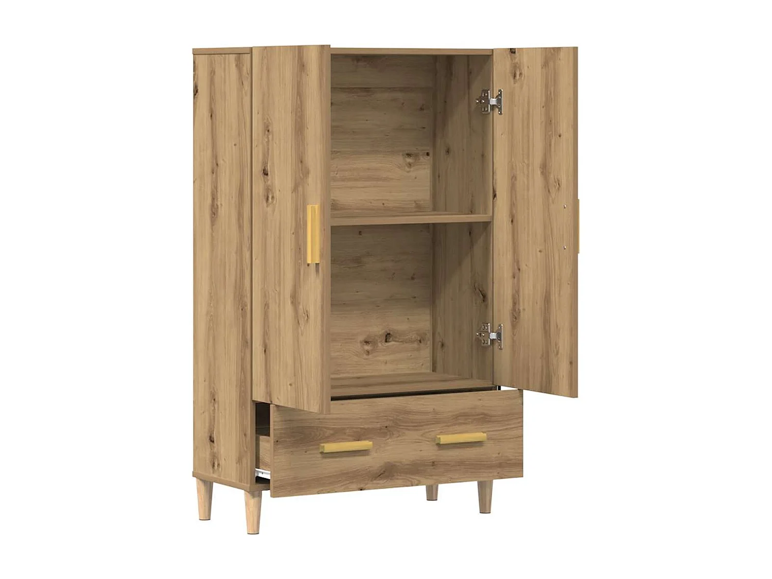 Credenza | Buffet | Armadio Rovere Artigianale 70x31x115 cm in Legno Multistrato