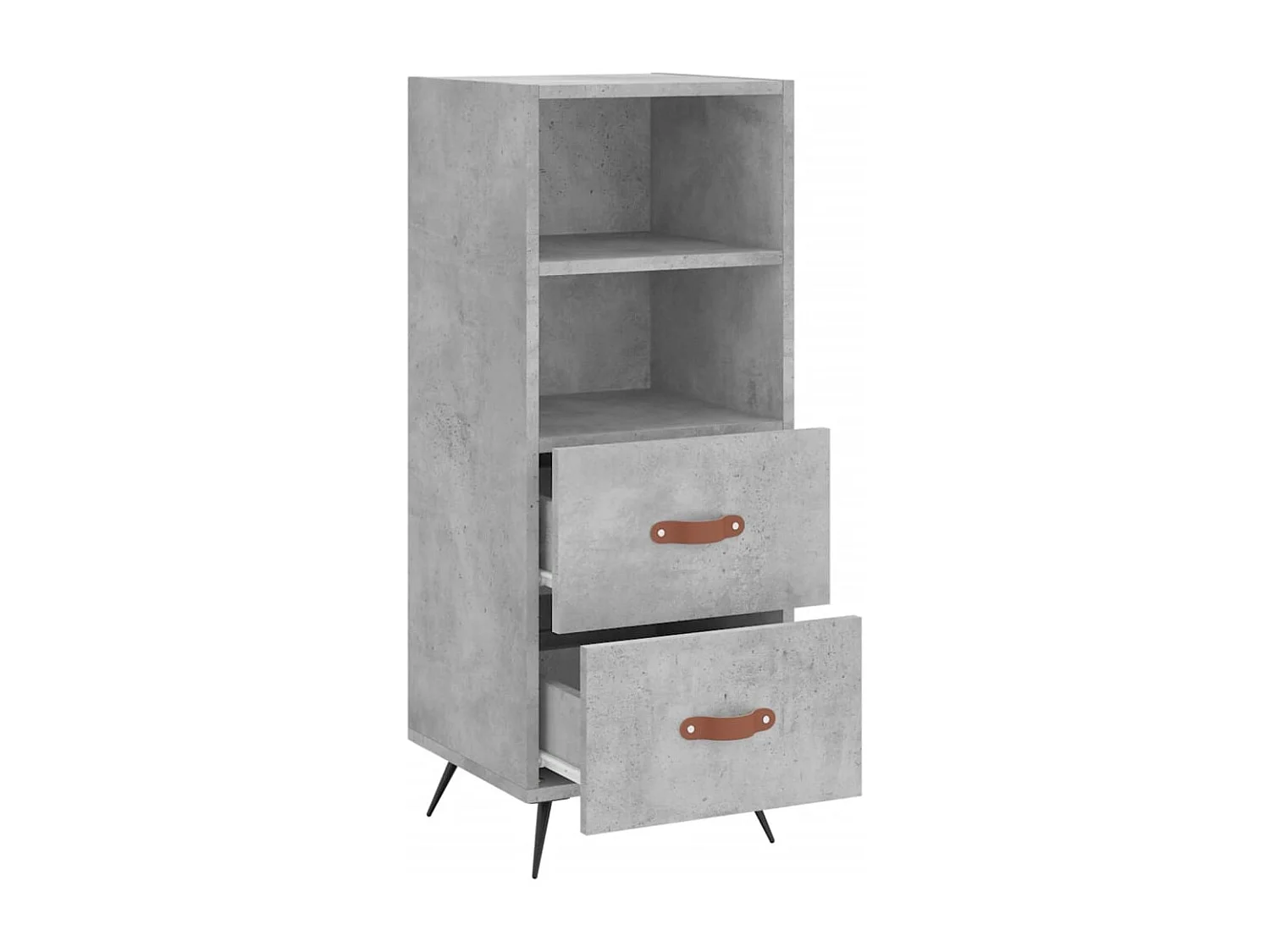 Buffet | Bahut | Meuble de rangement Gris béton 34,5x34x90 cm Bois d'ingénierie