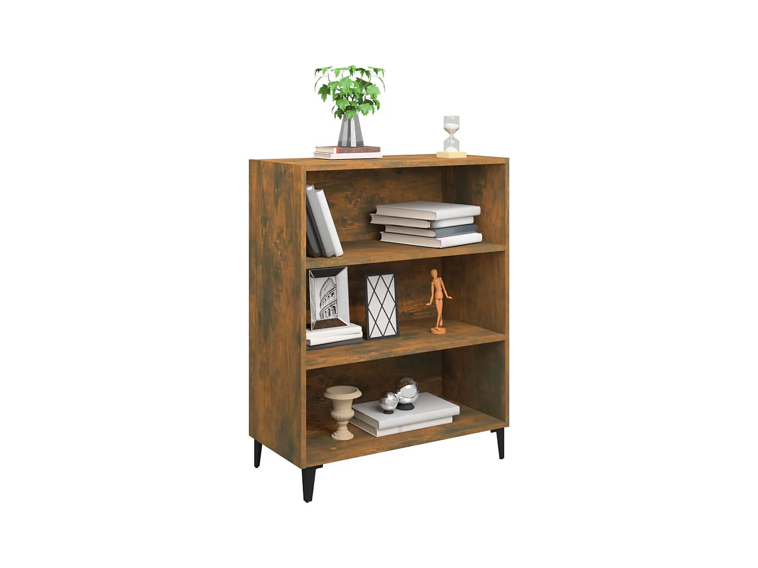 Buffet | Bahut | Meuble de rangement Chêne fumé 69,5x32,5x90 cm Bois d'ingénierie