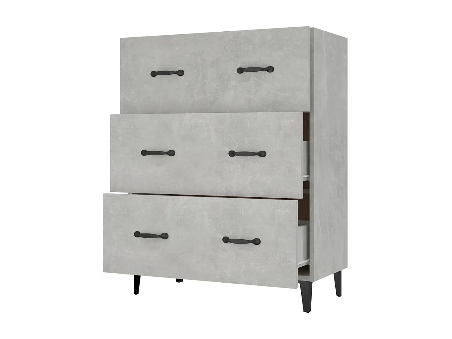 Credenza | Buffet | Armadio Grigio Cemento 69,5x34x90 cm in Legno Multistrato
