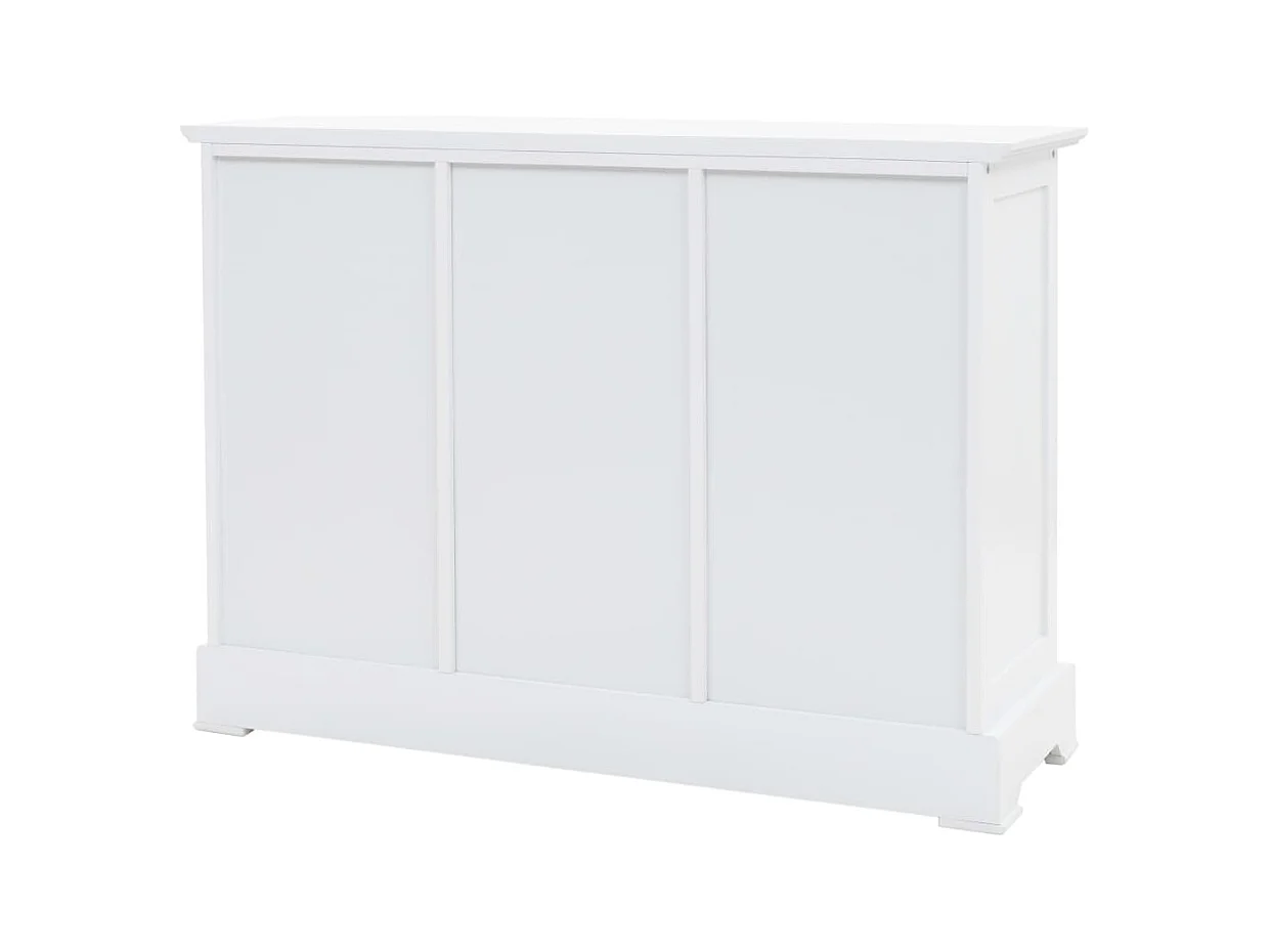 Buffet | Commode à tiroir | Meuble de rangement avec 3 portes MDF et Bois de pin 105x35x77,5 cm