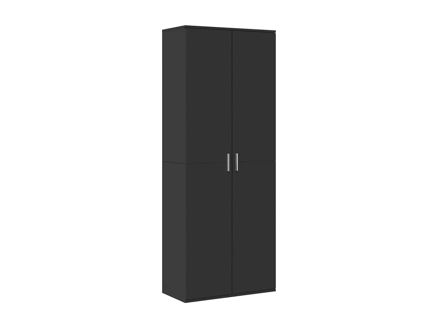 Buffet | Bahut | Meuble de rangement haut noir 70x35x180 cm bois d'ingénierie