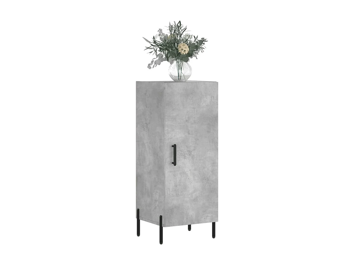 Buffet | Bahut | Meuble de rangement Gris béton 34,5x34x90 cm Bois d'ingénierie