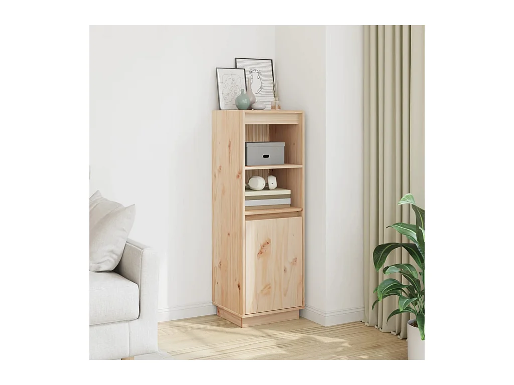 Credenza | Buffet | Armadio 37x34x110 cm in Legno Massello di Pino