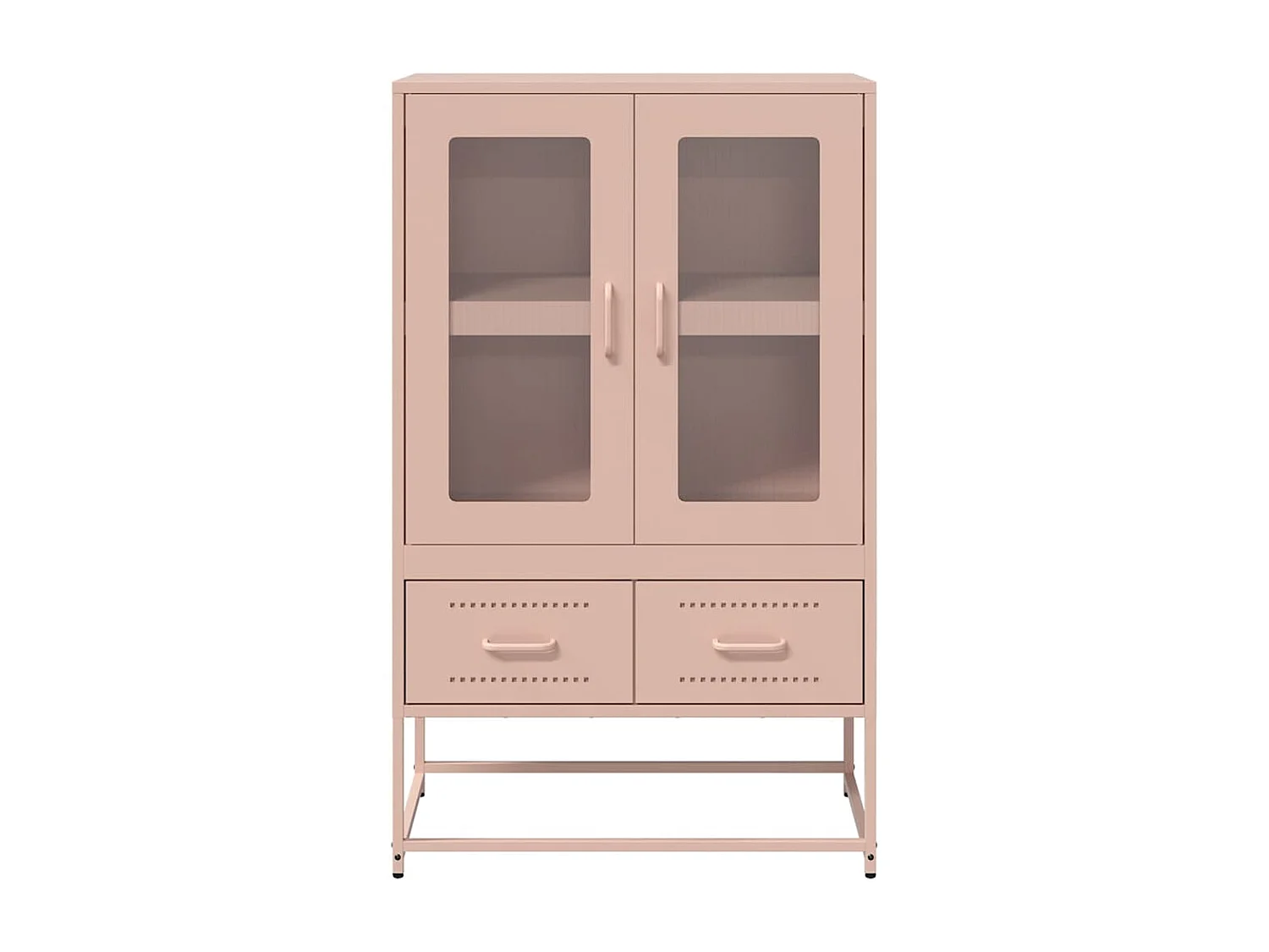 Credenza | Buffet | Armadio Rosa 68x39x111,5 cm Acciaio