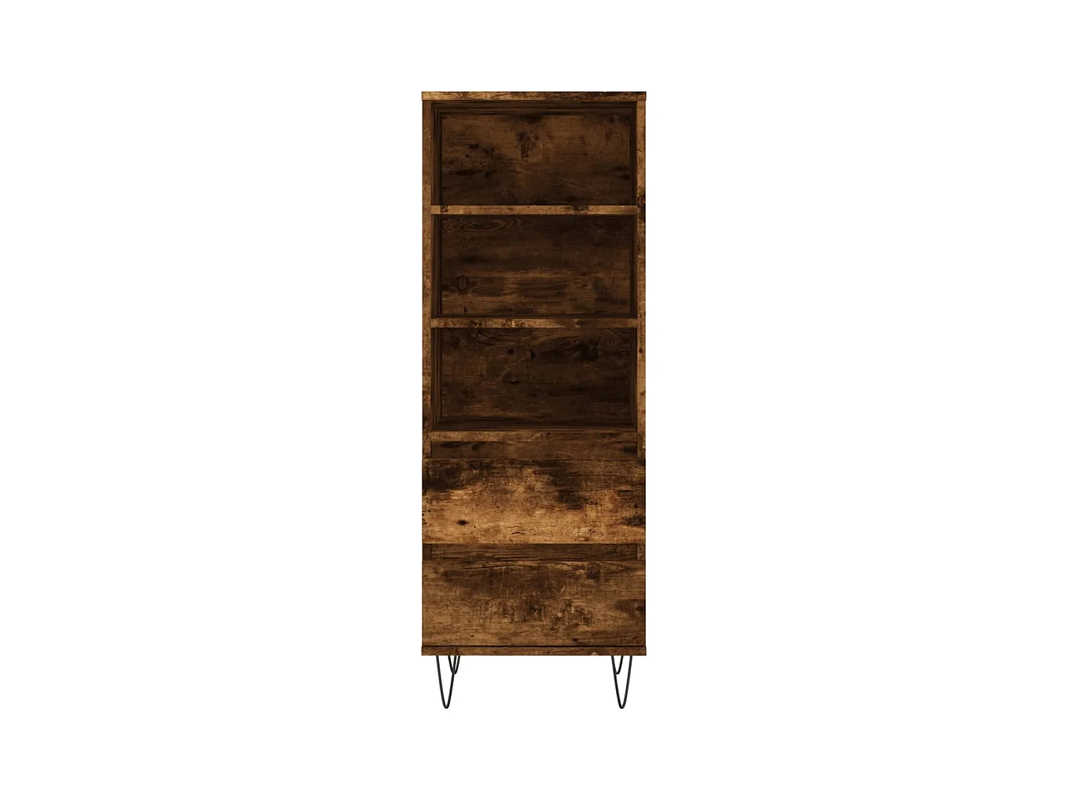 Buffet | Bahut | Meuble de rangement haut Chêne fumé 40x36x110 cm Bois d'ingénierie