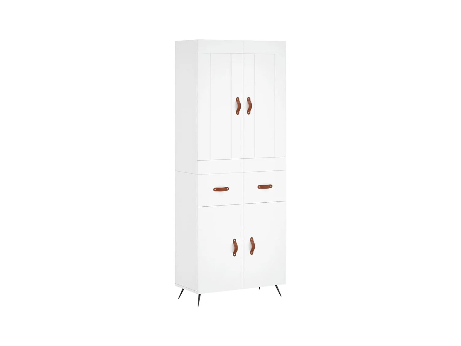 Buffet | Bahut | Meuble de rangement haut Blanc 69,5x34x180 cm Bois d'ingénierie