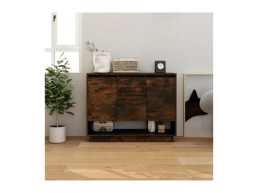 Credenza | Buffet | Armadio Rovere Fumo 97x31x75 cm in Truciolato