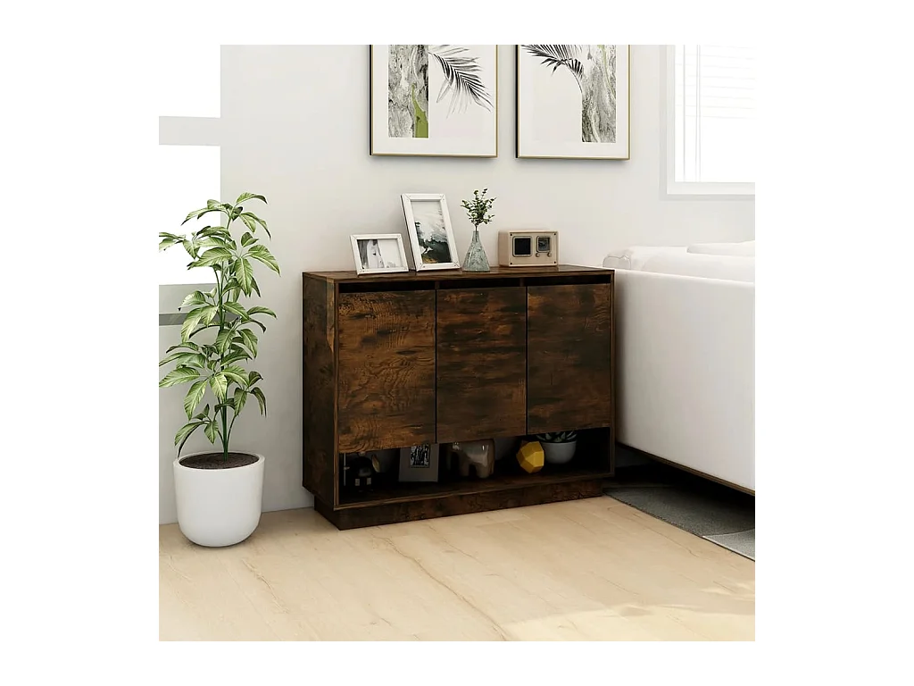 Credenza | Buffet | Armadio Rovere Fumo 97x31x75 cm in Truciolato