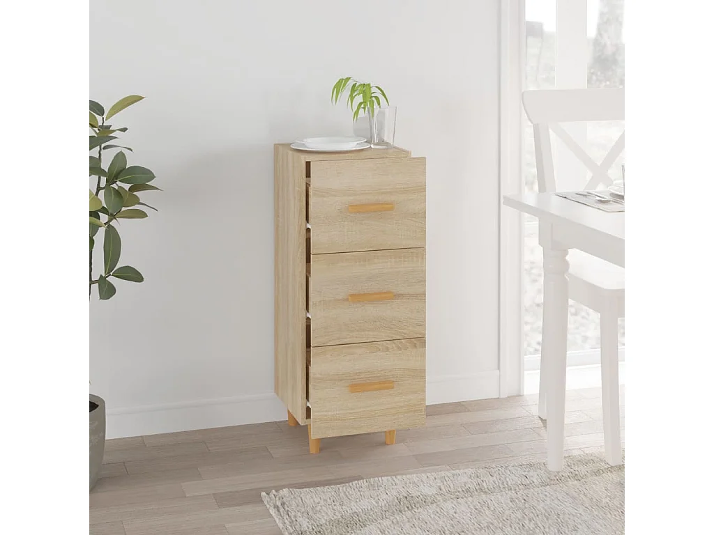 Buffet | Bahut | Meuble de rangement Chêne sonoma 34,5x34x90 cm Bois d'ingénierie