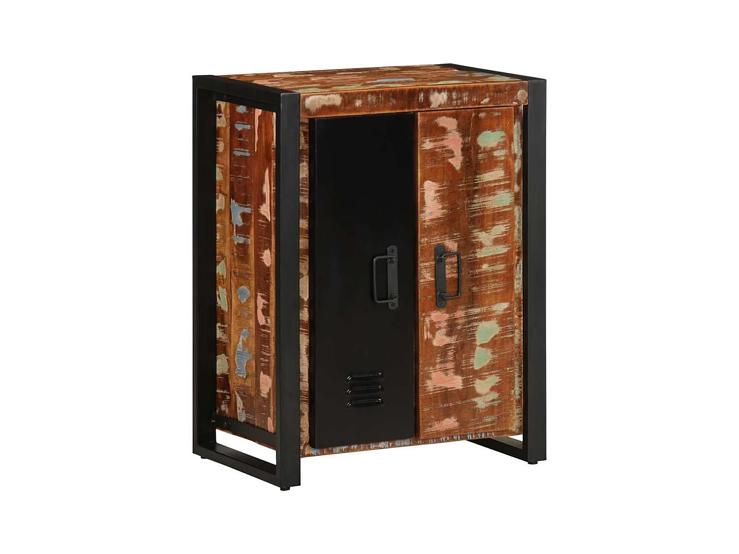 Buffet | Bahut | Meuble de rangement multicolore 55x35x70 cm bois massif récupération