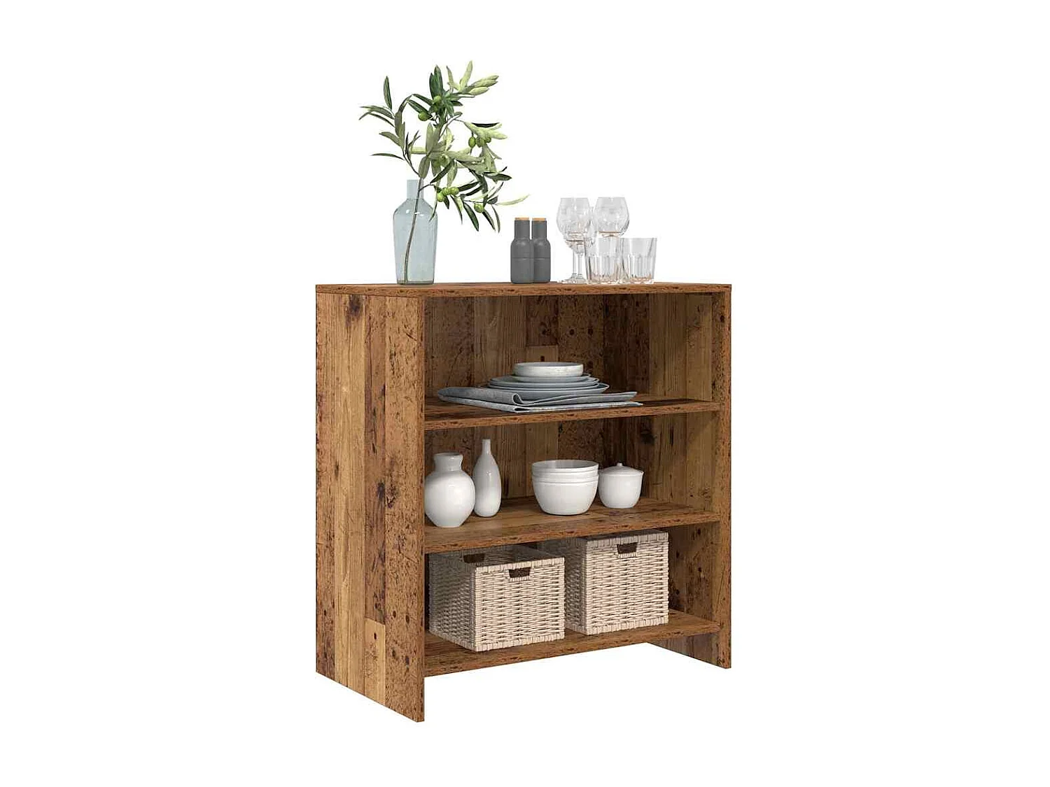 Buffet | Bahut | Meuble de rangement Vieux Bois 70x41x75 cm Bois d'ingénierie