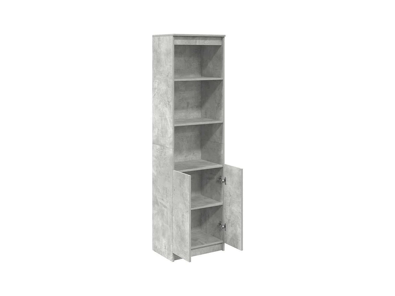Buffet | Bahut | Meuble de rangement haut gris béton 50x35x180 cm bois d'ingénierie