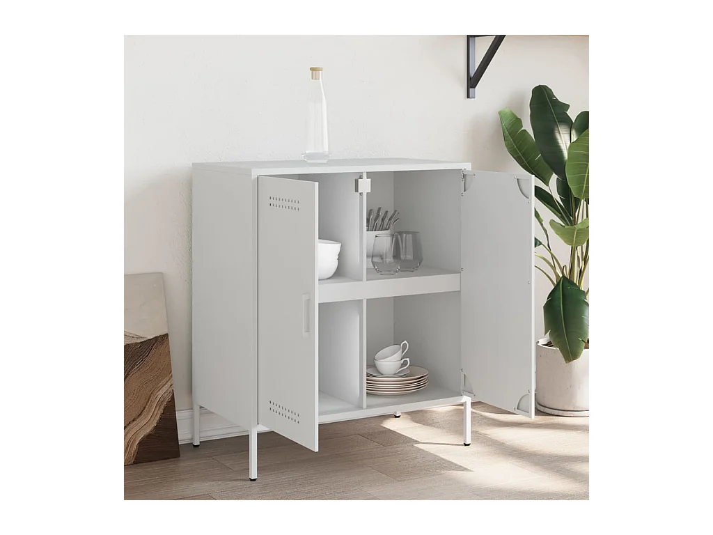 Buffet | Bahut | Meuble de rangement blanc 68x39x79 cm acier