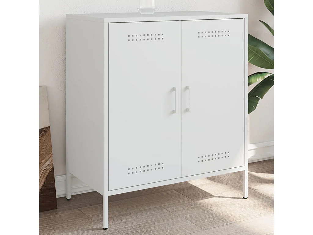 Buffet | Bahut | Meuble de rangement blanc 68x39x79 cm acier