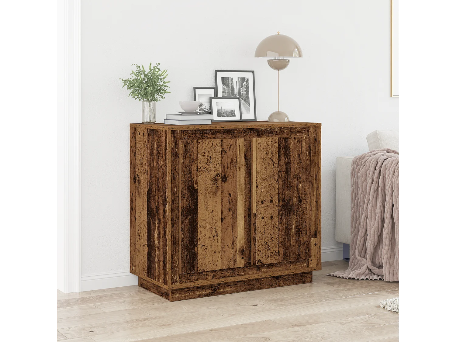 Buffet | Bahut | Meuble de rangement en bois ancien 80x34x75 cm Bois d'ingénierie