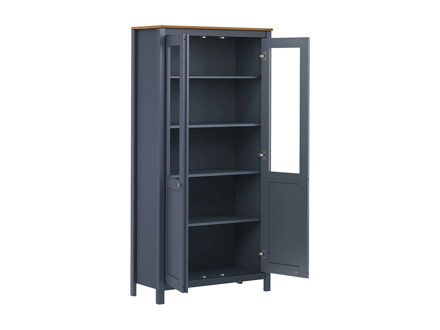 Credenza | Buffet | Armadio Alta Hill Grigia 85x37x170,5 cm in Legno di Pino