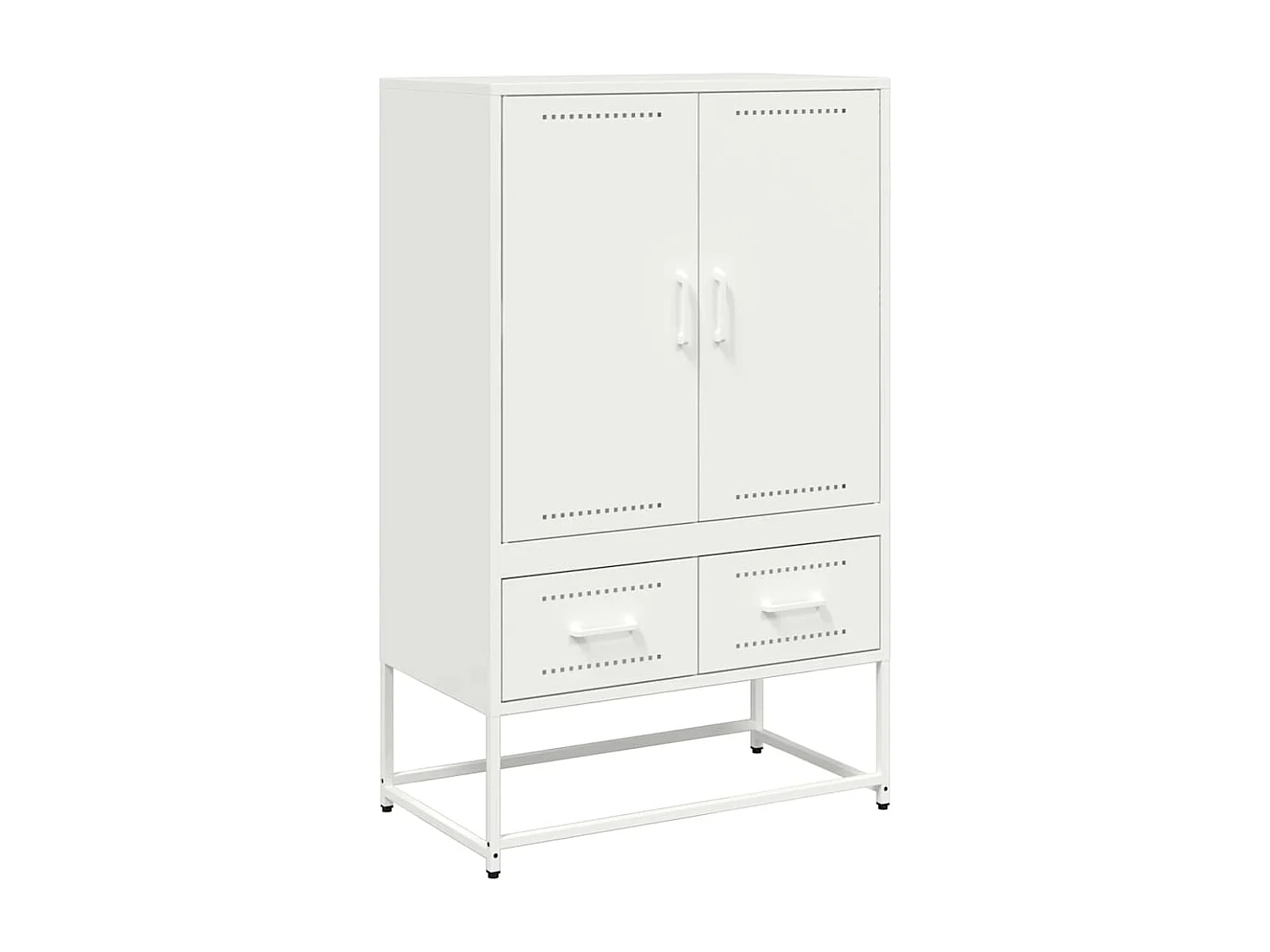 Credenza | Buffet | Armadio Bianca 68x39x111,5 cm Acciaio