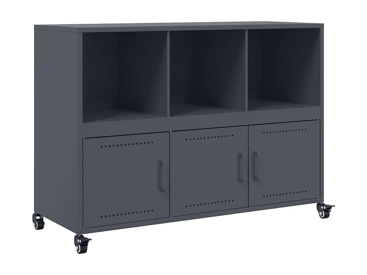 Credenza | Buffet | Armadio Antracite 100,5x39x72 cm in Acciaio