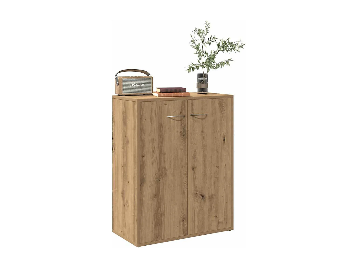 Buffet | Bahut | Meuble de rangement chêne artisanal 60x30x75 cm bois d'ingénierie