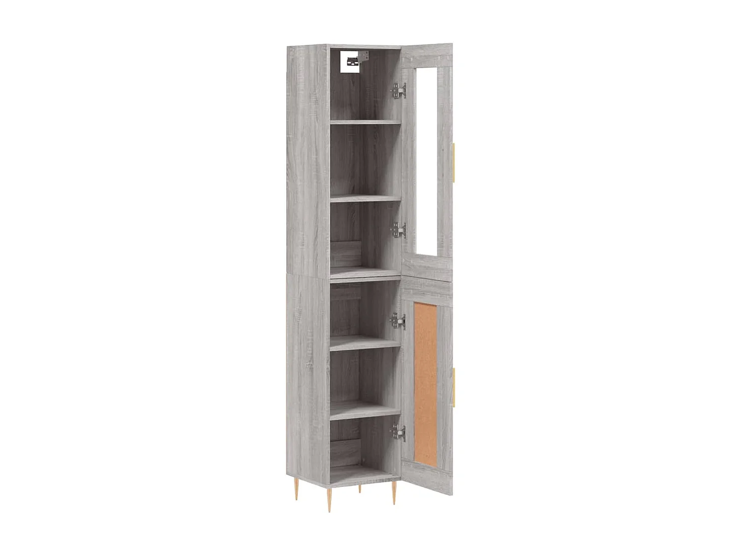 Buffet | Bahut | Meuble de rangement haut Sonoma gris 34,5x34x180 cm Bois d'ingénierie