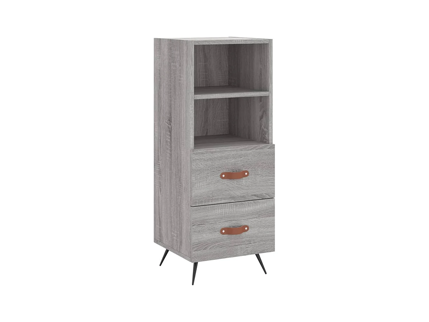 Credenza | Buffet | Armadio Grigio Sonoma 34,5x34x180 cm in Legno Multistrato