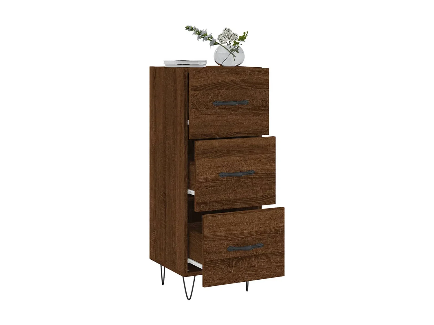 Buffet | Bahut | Meuble de rangement Chêne marron 34,5x34x90 cm Bois d'ingénierie