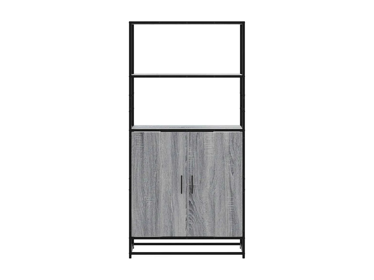 Buffet | Bahut | Meuble de rangement haut sonoma gris 68x35x139 cm bois d'ingénierie et métal
