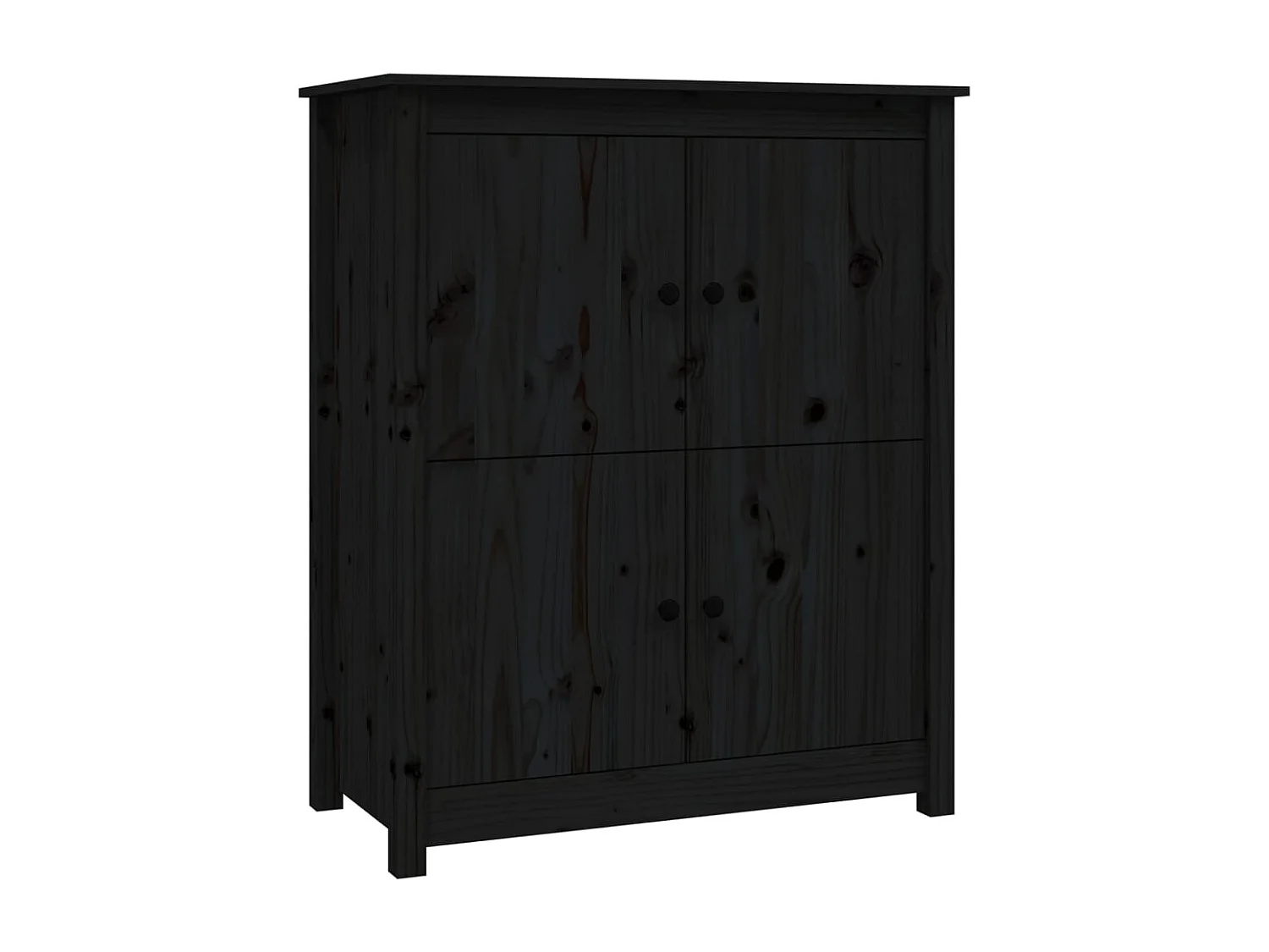 Buffet | Bahut | Meuble de rangement Noir 83x41,5x100 cm Bois massif de pin