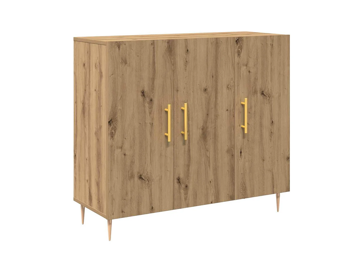 Buffet | Bahut | Meuble de rangement Artisan Chêne 90x34x80 cm Bois d'ingénierie