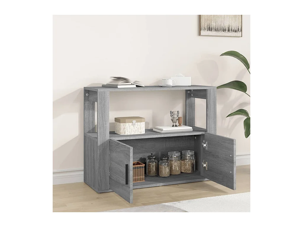 Buffet | Bahut | Meuble de rangement Sonoma gris 80x30x60 cm Bois d'ingénierie