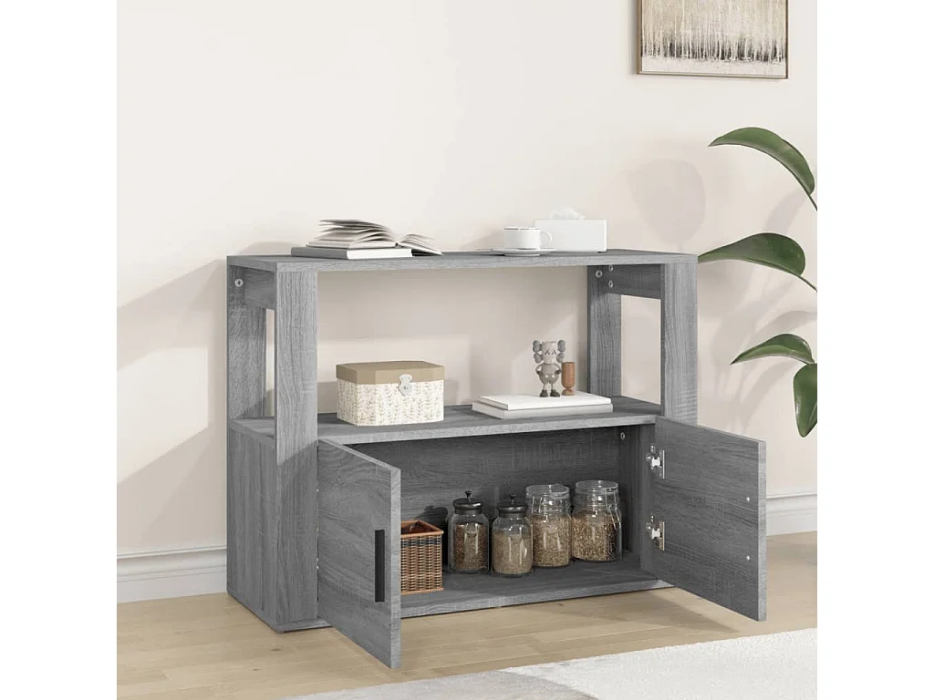 Buffet | Bahut | Meuble de rangement Sonoma gris 80x30x60 cm Bois d'ingénierie