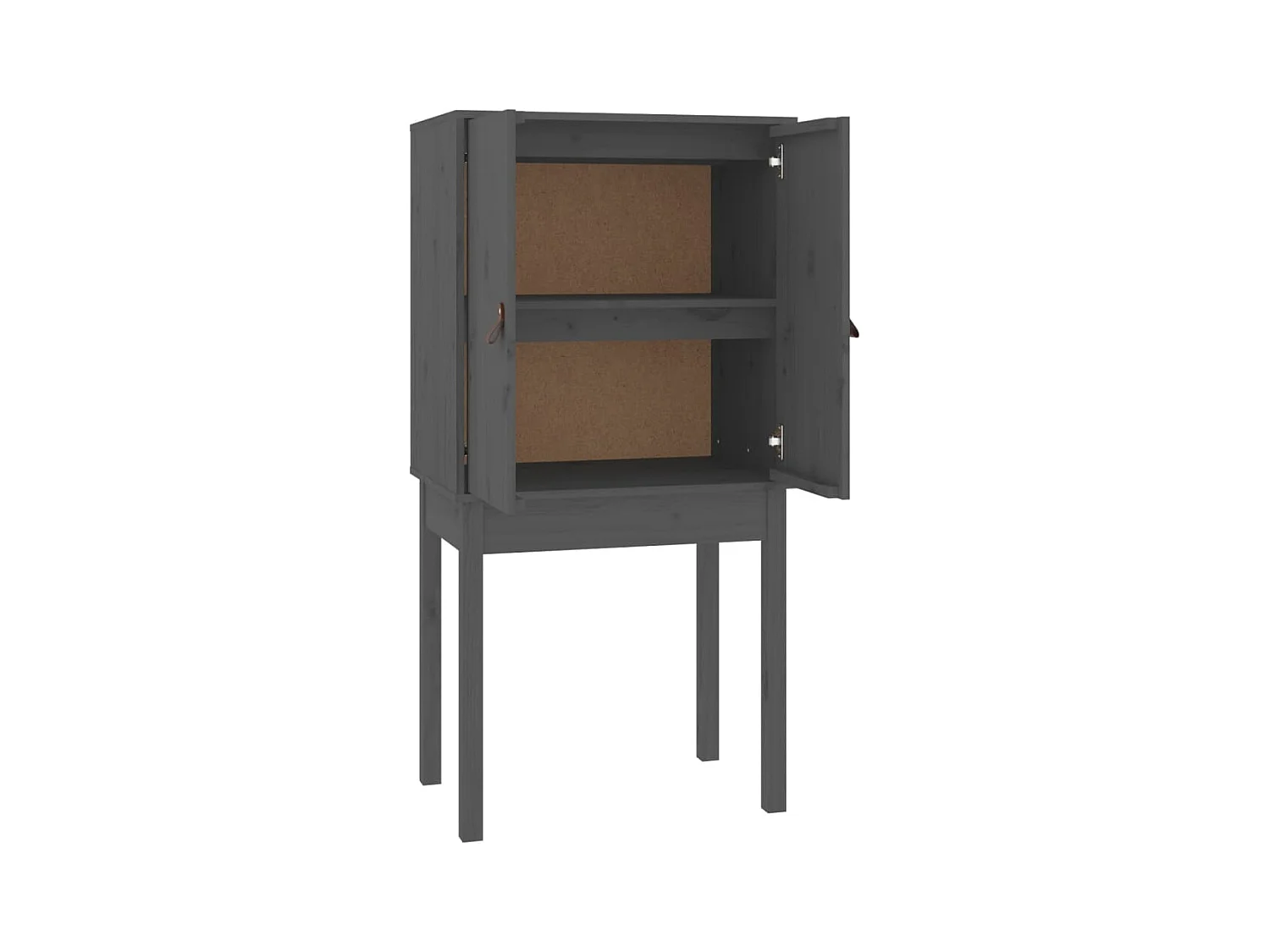 Buffet | Bahut | Meuble de rangement haut Gris 60x40x120 cm Bois massif de pin