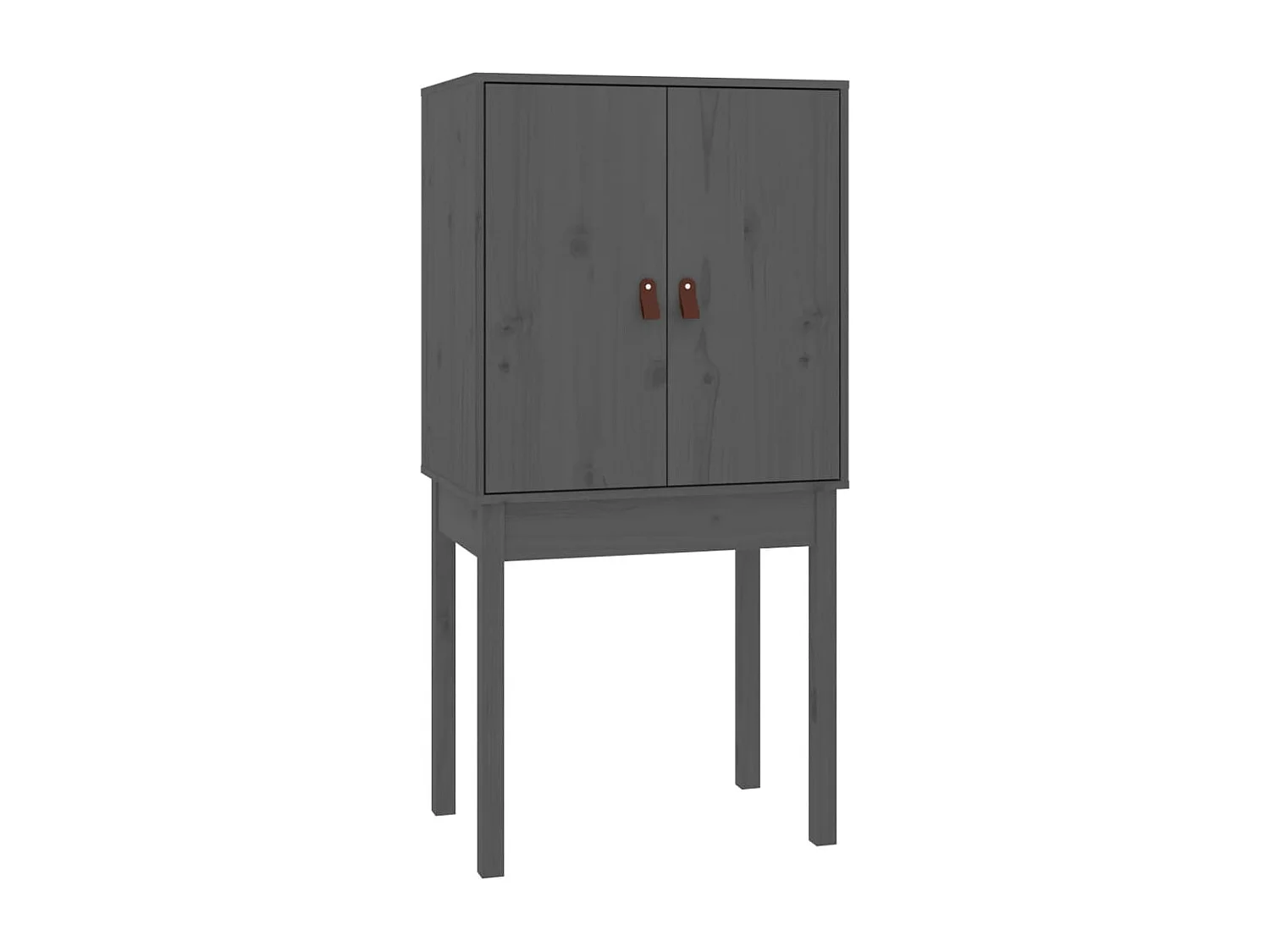 Buffet | Bahut | Meuble de rangement haut Gris 60x40x120 cm Bois massif de pin