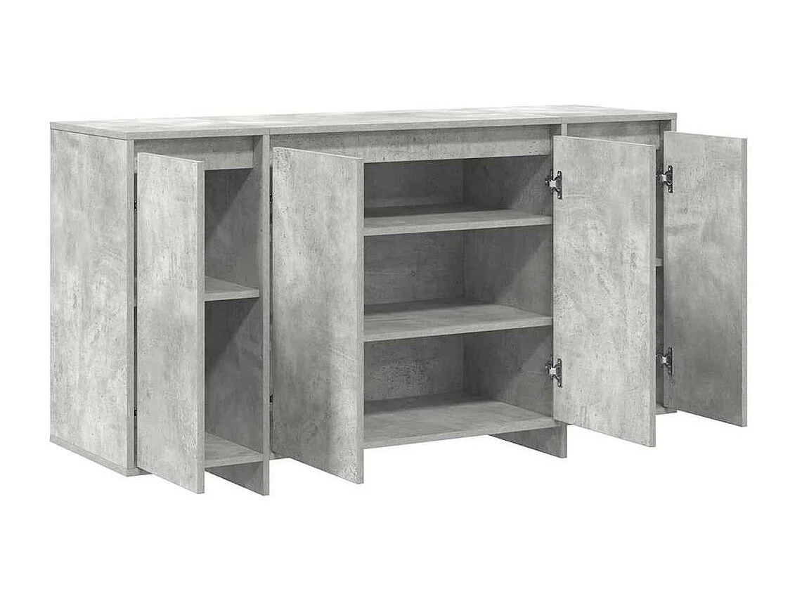 Buffet | Bahut | Meuble de rangement Gris Béton Gris béton Bois d'ingénierie 135 x 41 x 75 cm