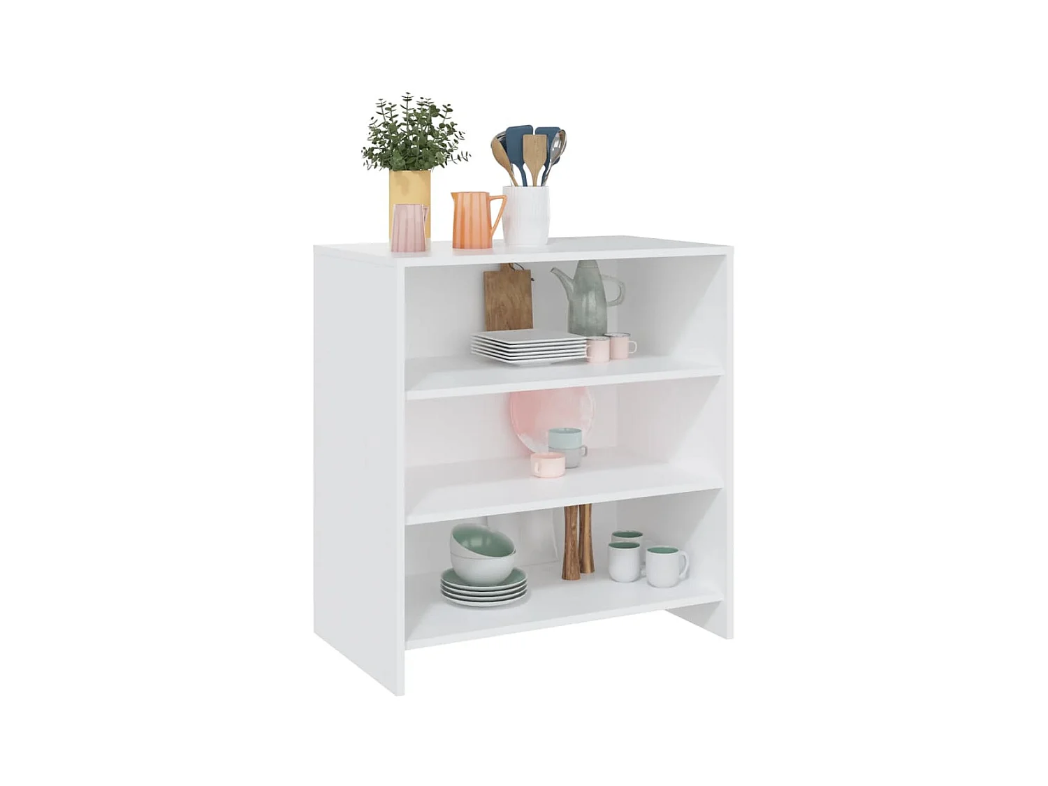 Buffet | Bahut | Meuble de rangement Blanc 70x40,5x75 cm Bois d'ingénierie
