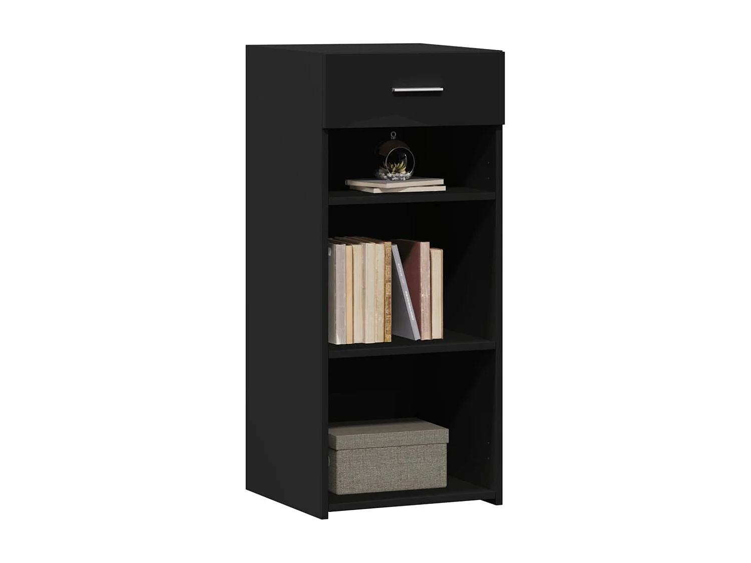 Buffet | Bahut | Meuble de rangement noir 40x42,5x93 cm bois d'ingénierie