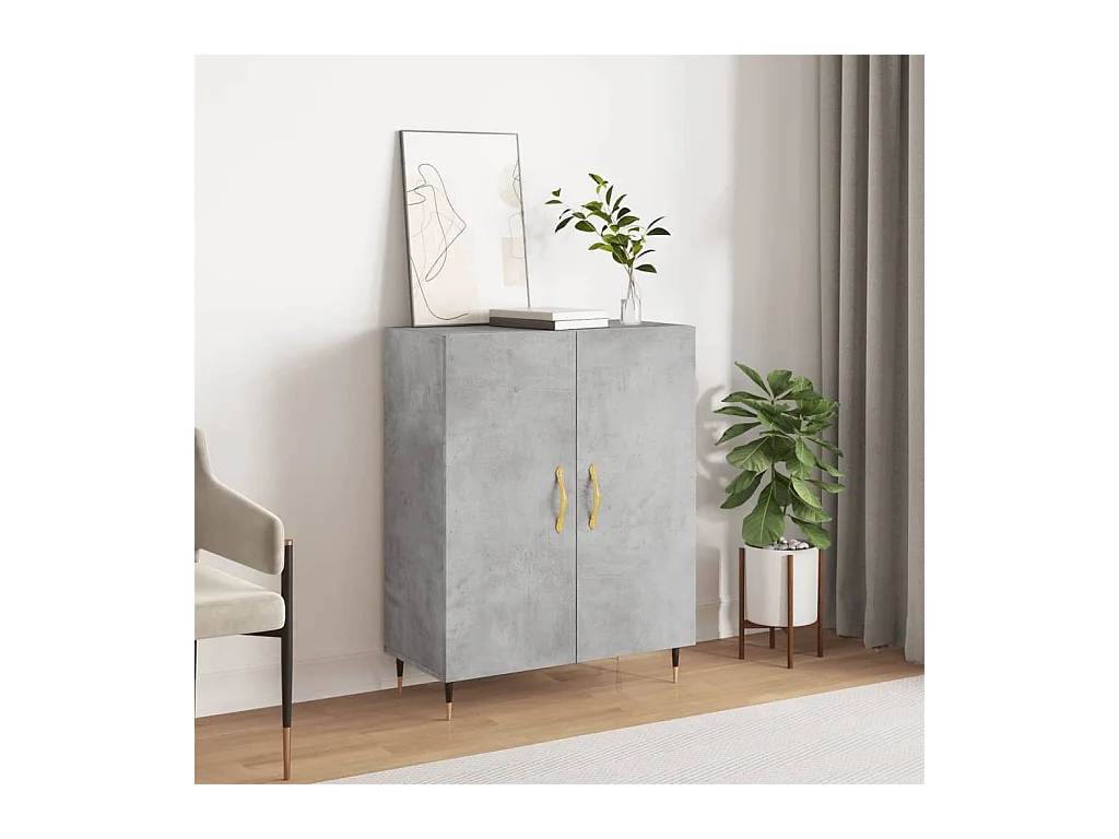 Buffet | Bahut | Meuble de rangement gris béton 69,5x34x90 cm bois d'ingénierie
